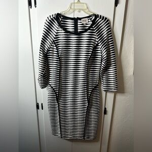 Black and White Textured Dress Size 10